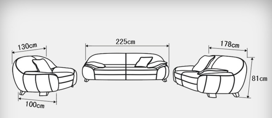 Divano in pelle Divano Angolare 3+2+1 posti Arredamento Moderno Design Moderno Divano F3013