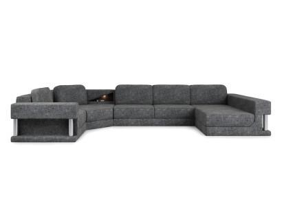 Divano ad angolo con USB imbottito Tessuto Design Divano Set paese del Parlamento