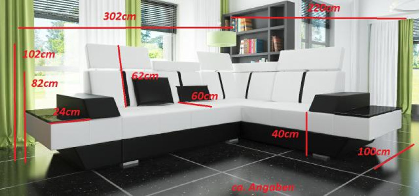 Misura personalizzata Divano in pelle USB Salotto Poltrona Divano angolare Divano a L couch