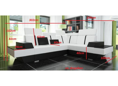 Design divano angolare + USB Soggiorno divano divano angolare Stoff Leder su misura Nuovo
