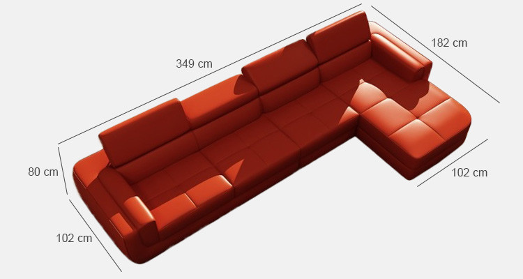 Moderno divano d'angolo con USB, rivestimento in pelle, design, set di divani Tettau per il soggiorno.