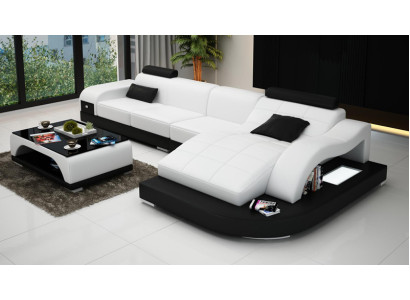 Soggiorno Divano ad angolo divano con USB divano in pelle divano design divano sedile cuscino nuovo 3375