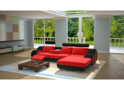 Designer set soggiorno divano ad angolo + USB, divano imbottito in pelle, nuovi divani
