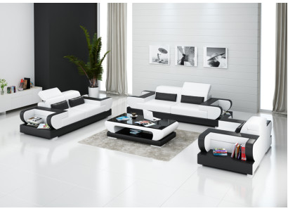 Divano in pelle Living Lounge 3+2+1 posto Divano Set Design Moderno Divano G8002D