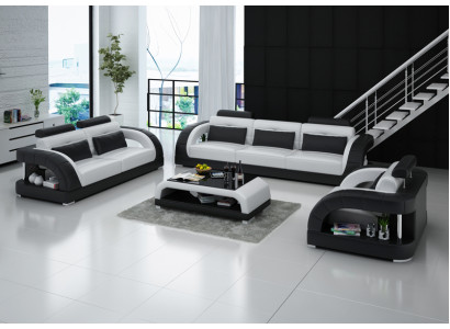 Design divano in pelle divanetti 3+2+1 posti con USB.