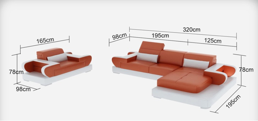Design XXL Divano angolare con USB Divano in pelle Couch Imbottito Ecke Wohnlandschaft