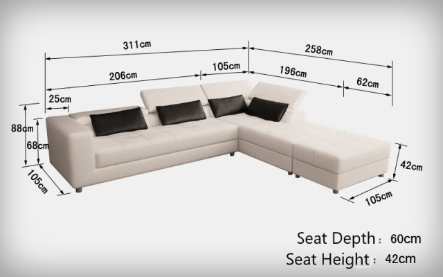 Design moderno incontra comfort. Divano moderno a forma di L per il tuo soggiorno.