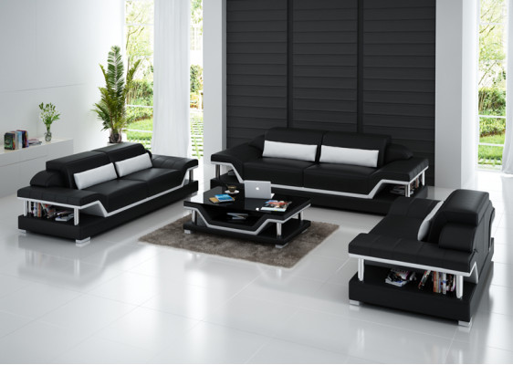 Divano in pelle Divano Angolare Set 3+2+1 Posti Divano di Design Sofà Set