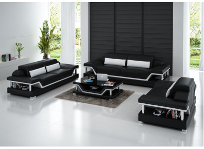 Divano in pelle Divano Angolare Set 3+2+1 Posti Divano di Design Sofà Set