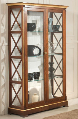 Legno massiccio Vetrine Vetrina in vetro Armadietto in legno massiccio Mobili da soggiorno Madia Nuovo