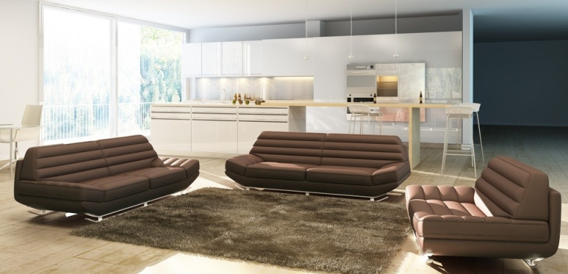 Sofà set 3+2+1 Divano imbottito Salotto Set divani Garnitura Designer KalbachB