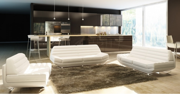 Sofà set 3+2+1 Divano imbottito Salotto Set divani Garnitura Designer KalbachB