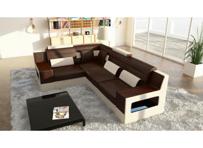 Soggiorno divano + USB, angolo imbottito divano angolare set tessile in pelle divani