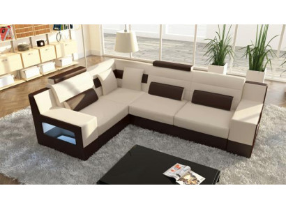 Soggiorno divano + USB, angolo imbottito divano angolare set tessile in pelle divani