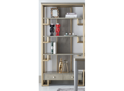 Scaffale in acciaio inossidabile Scaffale per libri Parete Armadi Ufficio Scaffalature di lusso