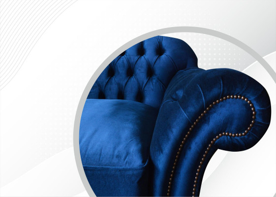 Divano XXL grande Chesterfield 240 cm imbottito 4 posti in pelle