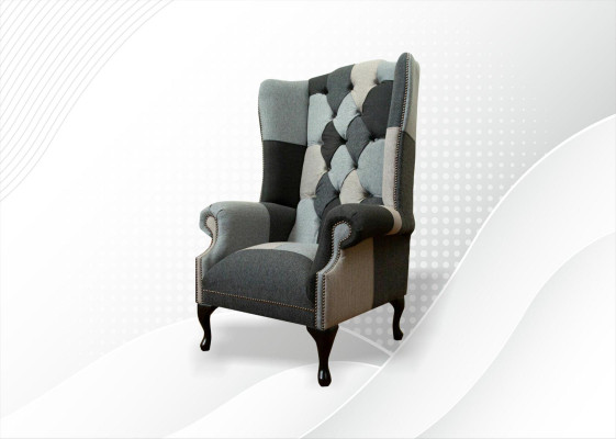 Lusso imbottito Classica poltrona Chesterfield 1 posto poltrona con schienale alto Singola Nuova