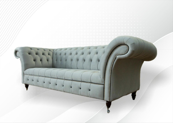 Divano Divanetto Set di Imbottiture Sedute Divani Divanetti Chesterfield a 3 Posti