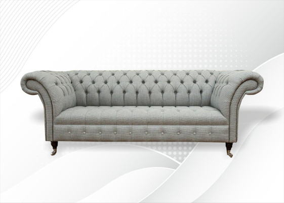 Chesterfield divano a 3 posti design divani imbottiti in tessuto textile
