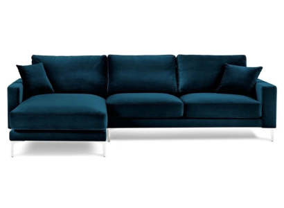 Divani Nuovo Creativo Divano ad Angolo in Tessuto Turchese Design Soggiorno Divani Imbottiti Sofa