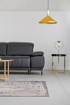 Design imbottito Moderno Letto in Pelle con Funzione Letto Grigio Tessuto Divano ad Angolo a L-Forma Sofà