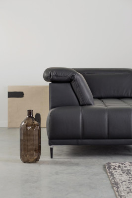 Design imbottito Moderno Letto in Pelle con Funzione Letto Grigio Tessuto Divano ad Angolo a L-Forma Sofà