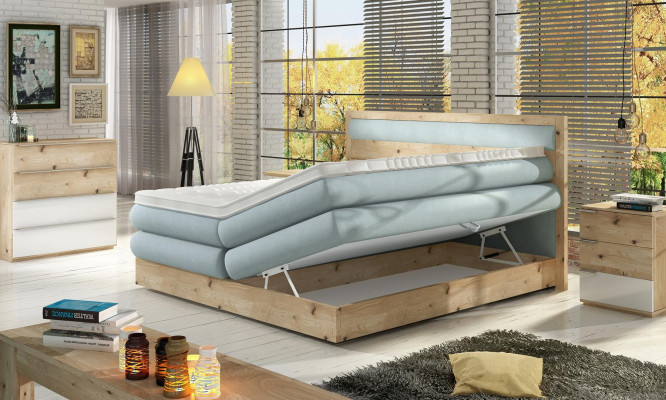 Letto in legno matrimoniale design imbottito camera da letto 180x200 stile italiano mobili