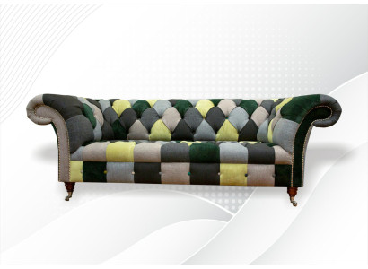 Chesterfield divano a 3 posti multicolore design soggiorno divano divani mobili di design