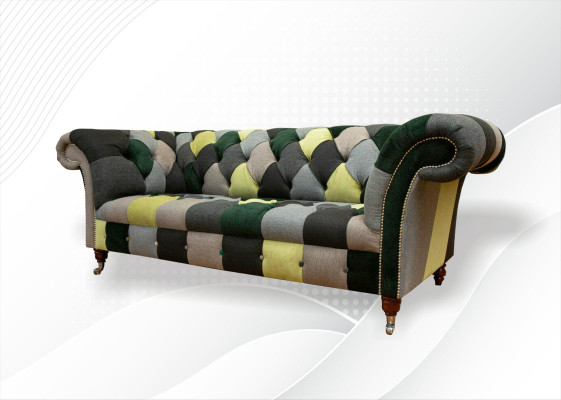 Chesterfield divano a 3 posti multicolore design soggiorno divano divani mobili di design
