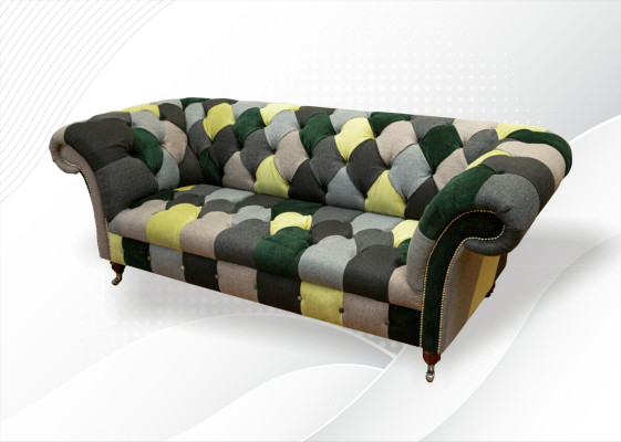 Chesterfield divano a 3 posti multicolore design soggiorno divano divani mobili di design