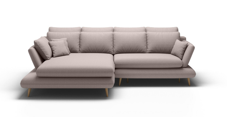 Tessuto Divano a L L-Shaped Soggiorno Divano Angolare Moderno Design Beige Divano Divani