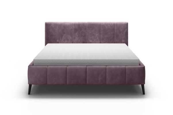 Letto Camera da letto Letti 180x200 Letto imbottito Design doppio Mobili per hotel Velluto Nuovo