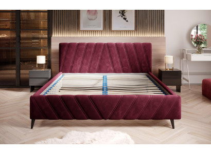 Lusso design letto in tessuto imbottito hotel 180x200cm camera da letto arredamento velluto