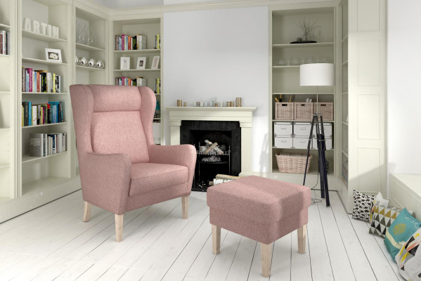 Poltrona Imbottita Arredamento Soggiorno Mobili da Cucina Sedia Club in Sisal Design Lounge Reclinabile
