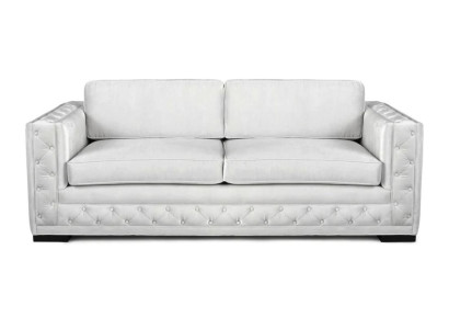 Chesterfield moderno divano in tessuto design bianco nuovo Creative Furniture 3 posti