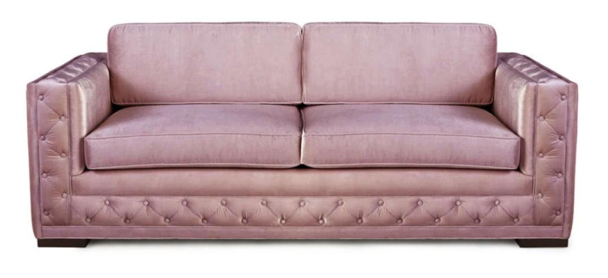 Chesterfield moderno divano in tessuto design bianco nuovo Creative Furniture 3 posti