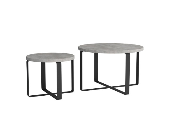Tavolino moderno di lusso doppio rotondo 2x design di mobili per tavolini