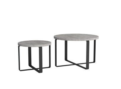 Tavolino moderno di lusso doppio rotondo 2x design di mobili per tavolini
