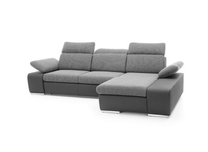 Design divano ad angolo in pelle multifunzione con rivestimento in tessuto per la zona giorno.