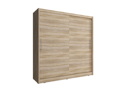 Design armadio a muro scorrevole in legno con ante a sbalzo.