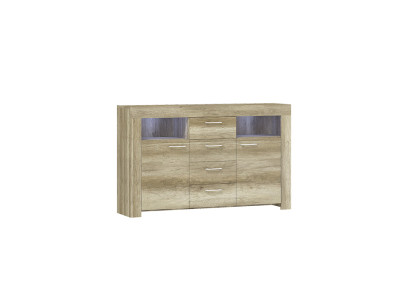 Commode SK155 Comò Madie Cassettiera Armadio 2 ante in MDF Legno Armadio 4 cassetti