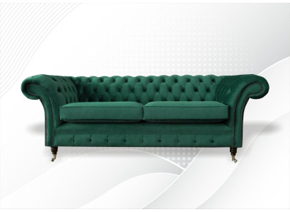 Chesterfield divano 3 posti verde soggiorno design moderno divani divano testurizzati