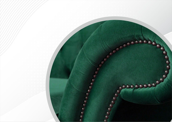 Chesterfield divano 3 posti verde soggiorno design moderno divani divano testurizzati