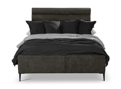 Testo in tessuto Grigio Design di lusso Letto matrimoniale letto matrimoniale.