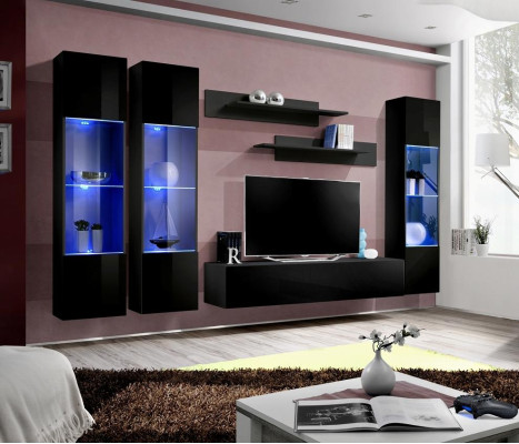 Soggiorno set 6 pezzi mobile TV Stand Appendiabiti Vetrina in legno.