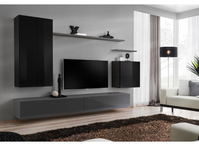 Mobile porta TV parete con mensole, libreria, armadietto TV, scaffale da parete, mobili da soggiorno.