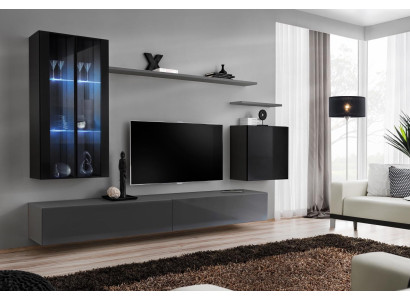 Set soggiorno 3x pensili supporto TV arredamento moderno stile designer