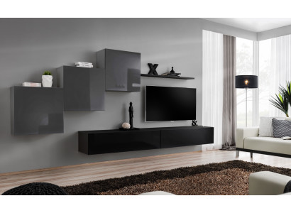 Mobile porta TV nero moderno con soggiorno e mobili da soggiorno nuovi