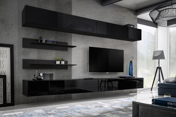 Soggiorno Parete Set di Mensole 6 pezzi. Parete Attrezzata Design Mobile da Parete Design