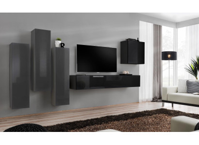 Design parete attrezzata TV supporto a parete 3x armadio credenza armadio mobili di lusso